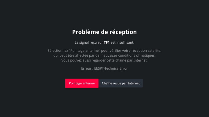 Problème réception