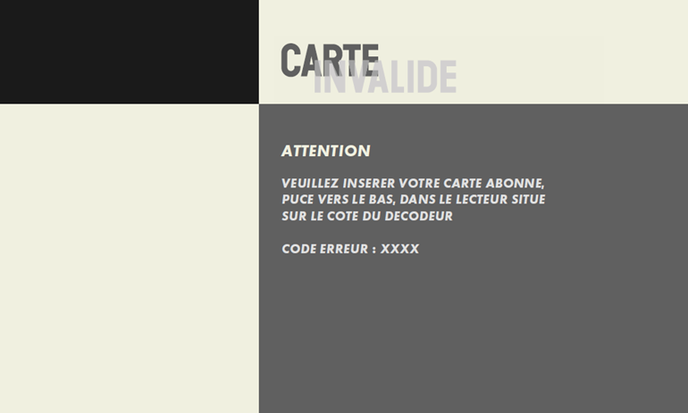 Carte invalide