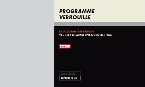 Programme verrouillé