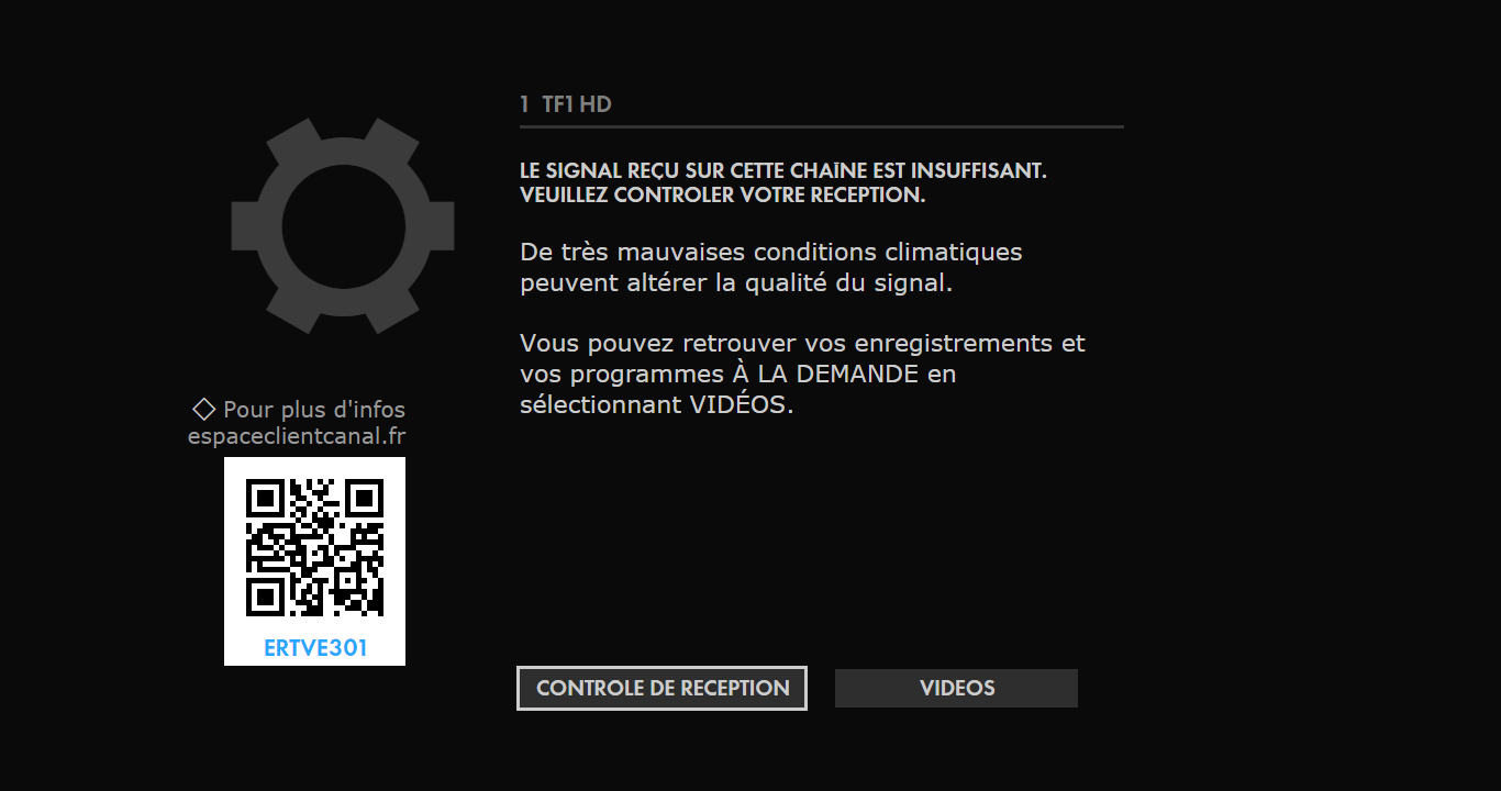 Problème réception