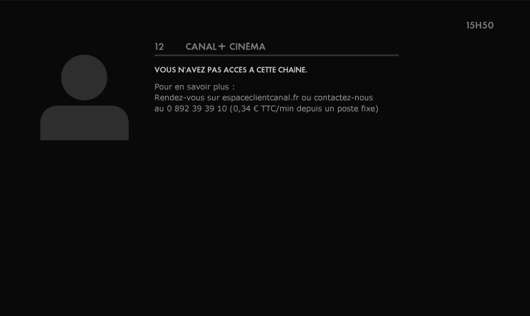 Vous n’avez pas accès à cette chaîne