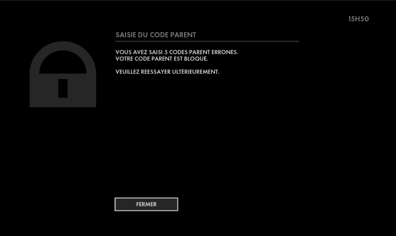Votre code parent est bloqué
