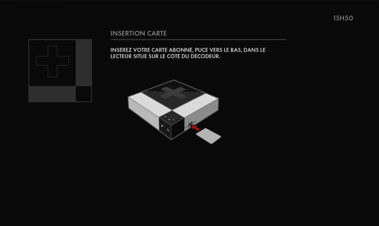 Insertion carte